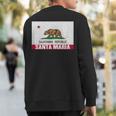 Santa Maria California Distressed Ca Republic Flag Sweatshirt Back Print