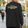 Smallmouth Bass Fisherman Freshwater Fish-Ing Angler Sweatshirt Back Print