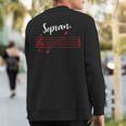 Soprano Singer Soprano Choir Singer Musical Singer Sweatshirt Back Print
