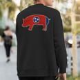 State Of Tennessee Barbecue Pig Hog Bbq Competition Sweatshirt Back Print