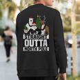 Straight Outta North Pole Christmas Pajama Sweatshirt Back Print