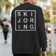 Stylish Skijoring Sweatshirt Back Print