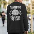Thanksgiving Parade Squad Vintage Pumpkin Graphic Sweatshirt Back Print