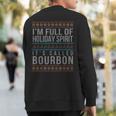Ugly Christmas Drinking Bourbon Holiday Party Sweatshirt Back Print