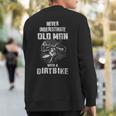 Never Underestimate An Old Man With A Dirt Bike Christmas Sweatshirt Back Print