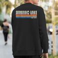 Vintage 70S 80S Style Saranac Lake Ny Sweatshirt Back Print