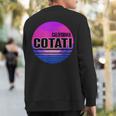 Vintage Cotati Vaporwave California Sweatshirt Back Print