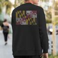 Vintage Maryland State Flag PrideSweatshirt Back Print