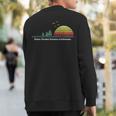 Vintage Palos Verdes Estates California Sunset Print Sweatshirt Back Print