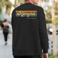 Vintage Sunset Stripes Almyra Arkansas Sweatshirt Back Print