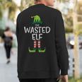 Wasted Elf Xmas Pjs Matching Christmas Pajamas For Family Sweatshirt Back Print