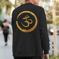 Zen Buddha Energy Symbol Golden Yoga Meditation Harmony Sweatshirt Back Print