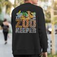 Zookeeper Costume Zebra Wild Print African Animal Keeper Sweatshirt Back Print