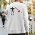 Barbary States Pirate Blackbeard's Flag Blackbeard Sweatshirt Back Print