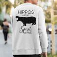 Hippo Hippopotamus Spirit Animal J000421 Sweatshirt Back Print