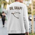 Oh Snap Wishbone Thanksgiving Christmas Sweatshirt Back Print