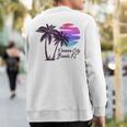 Panama City Beach Florida Vacation Souvenir Sunset Graphic Sweatshirt Back Print