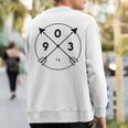 Texas Area Code 903 State Pride Souvenir Arrow Sweatshirt Back Print