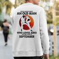 Never Underestimate An Old September Man Who Loves Judo Sweatshirt Back Print