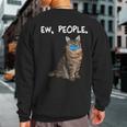 American Bobtail Ew People Cat Wearing Face Mask Sweatshirt Back Print