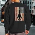 American Usa Flag B-1 Lancer Bomber Army Military Pilot Sweatshirt Back Print