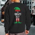 Angry Elf Christmas Party Matching Family Group Pajama Sweatshirt Back Print