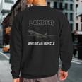 B-1 Lancer Bomber Airplane American Muscle Sweatshirt Back Print