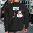 Beagle Snowman Christmas Dog Sweatshirt Back Print