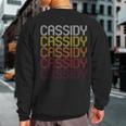 Cassidy Retro Wordmark Pattern Vintage Style Sweatshirt Back Print