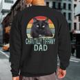 Chantilly-Tiffany Cat Dad Retro Vintage Cats Heartbeat Sweatshirt Back Print