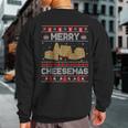 Cheese Tasting Christmas Merry Cheesemas Ugly Sweater Sweatshirt Back Print