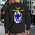 Chief Master Sergeant Air Force Rank Insignia Sweatshirt Back Print Chief Master Sergeant Air Force Rank Insignia Sweatshirt Back Print