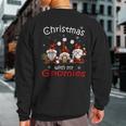 Christmas With My Gnomies Buffalo Red Plaid Gnome For Family Sweatshirt Back Print