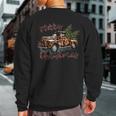 Christmas Tree Leopard Truck Merry Christmas Family Xmas Sweatshirt Back Print