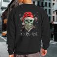 Cool Skull Beard Santa Pirate Christmas Jolly Roger Pajamas Sweatshirt Back Print