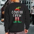 Cousin Crew Cute Xmas Elf Matching Christmas Party Sweatshirt Back Print
