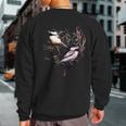 Cute Black Capped Chickadees In Branches Sweatshirt Back Print