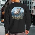 Dall Sheep With Scenic Landscape Dall Sheep Sweatshirt Back Print