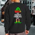 Eggnog Drinking Elf Matching Family Christmas Sweatshirt Back Print