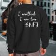 Enfj Extrovert Myers Briggs Personality Type Sweatshirt Back Print