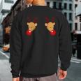 Reindeer Boobs Christmas Party Xmas Sweatshirt Back Print