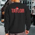Taylor Santa First Name Christmas Taylor Sweatshirt Back Print