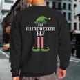Hairdresser Elf Matching Family Group Christmas Party Sweatshirt Back Print