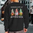 Hanging With Gnomies Gnomes Light Christmas Pajamas Mathicng Sweatshirt Back Print