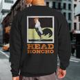 Head Honcho Vintage Rooster Illustration Perfect Boss Sweatshirt Back Print