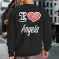 I Heart Angela Sweatshirt Back Print