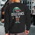 Italo Dance Elf Christmas Group Xmas Pajama Party Sweatshirt Back Print