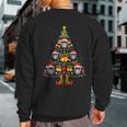 Langur Mammal Santa Hat Christmas Tree Light Xmas Pajama Sweatshirt Back Print