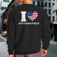 I Love Autaugaville I Heart Autaugaville Sweatshirt Back Print