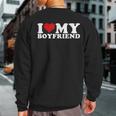 I Love My Boyfriend Bf I Heart My Boyfriend Bf Sweatshirt Back Print